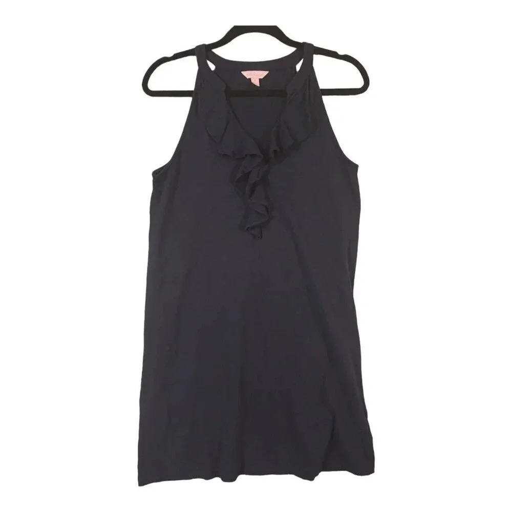 Lilly Pulitzer Black Ruffle Front Mini Dress